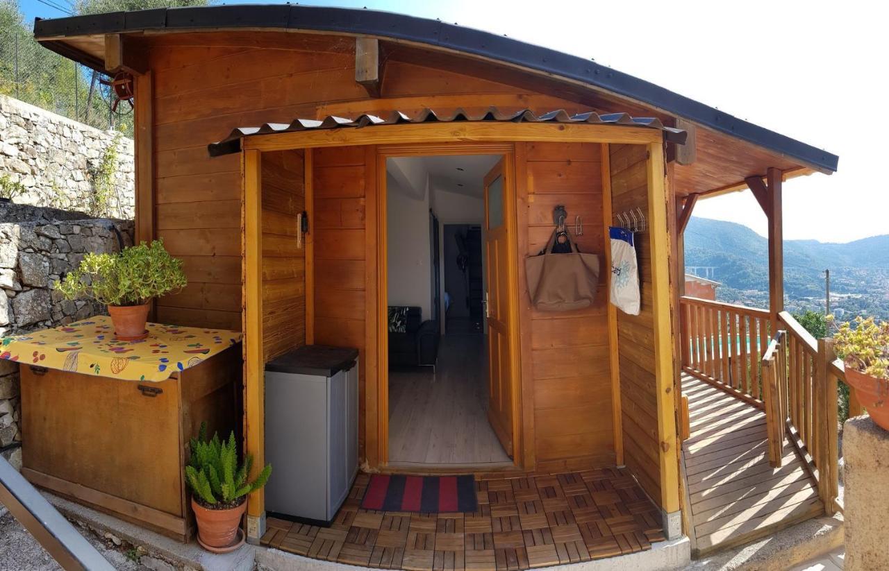 Chalet Côte d'Azur Piscine Terrasse et Vue Mer Drap Exterior foto