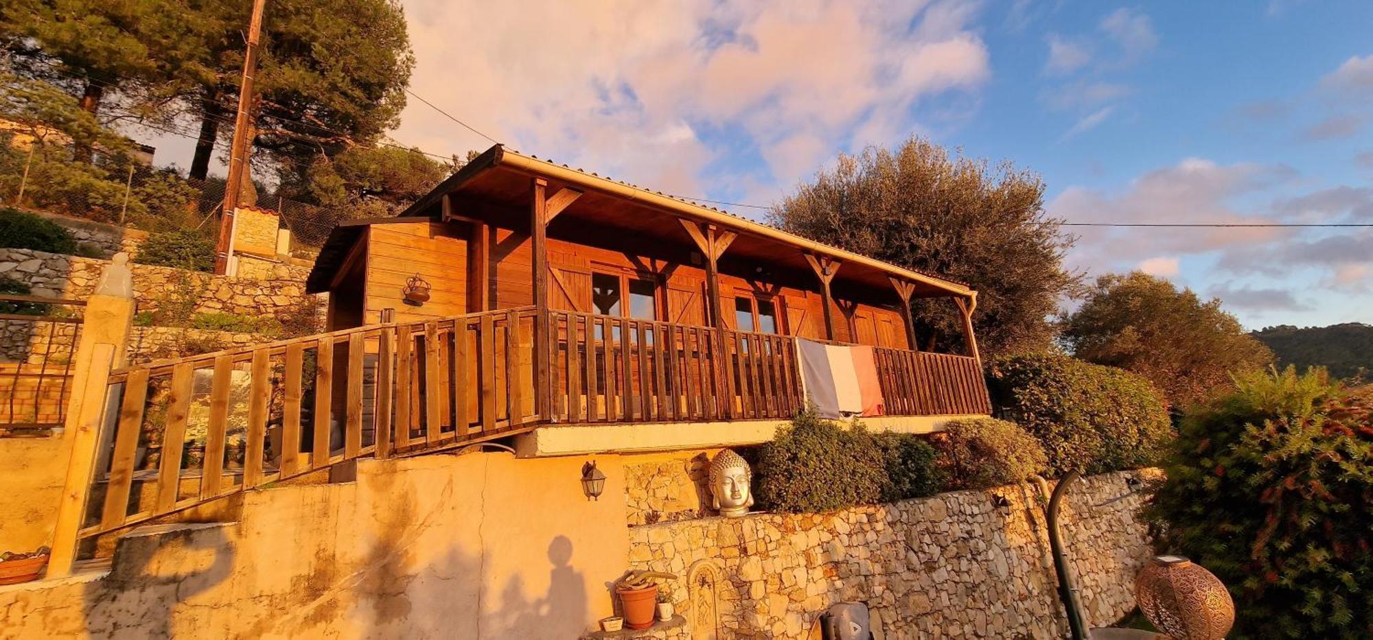 Chalet Côte d'Azur Piscine Terrasse et Vue Mer Drap Exterior foto